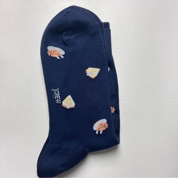 J.Crew Men's Thanksgiving Theme Graphic Design Trouser Socks Onesize - Picture 6 of 10